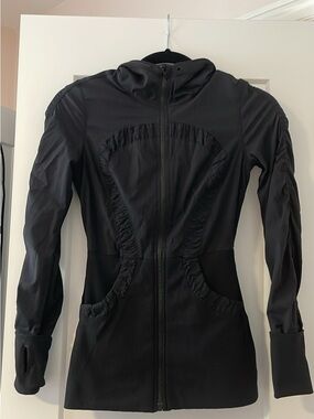 lululemon athletica Black Hooded Zip Jacket